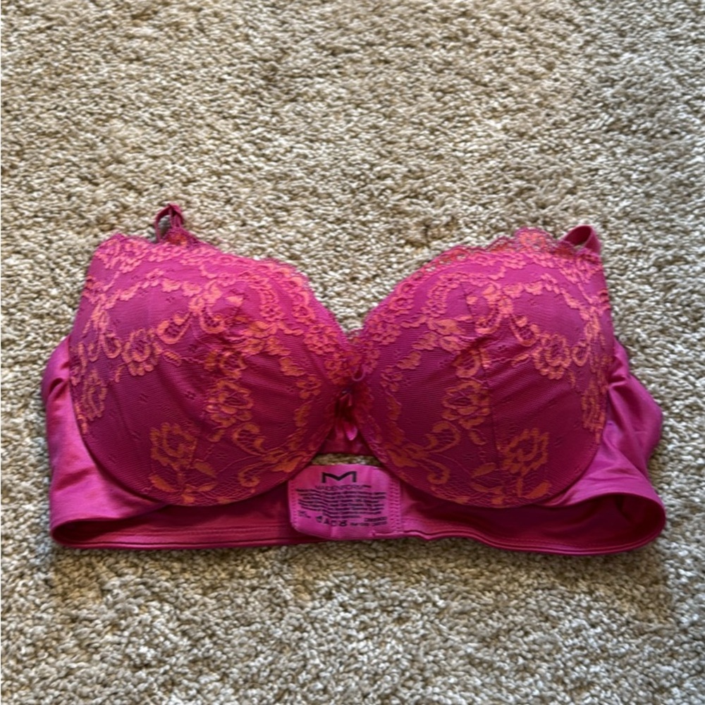 Elegant Pink Lace Bra